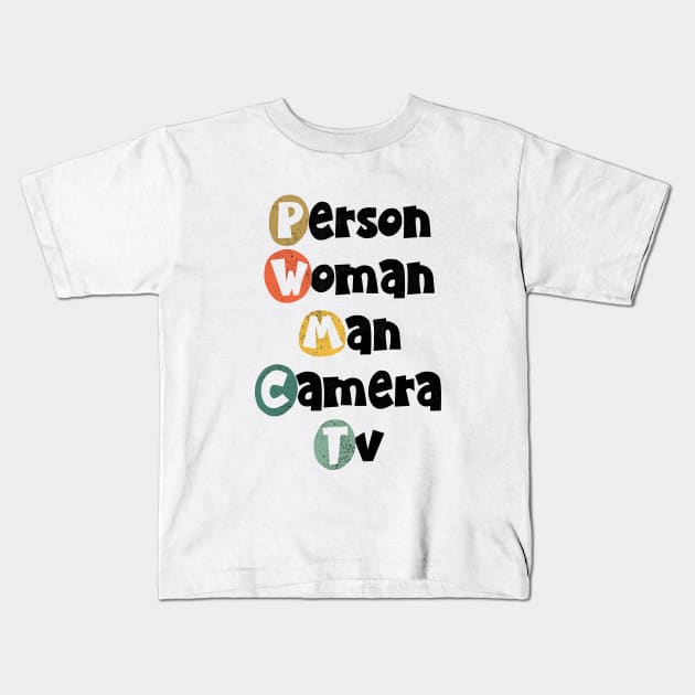 Person woman man camera TV Kids T-Shirt by BAB